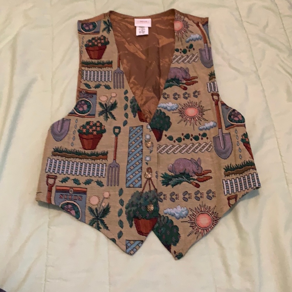 Gardening Carrots and Rabbits Waistcoat